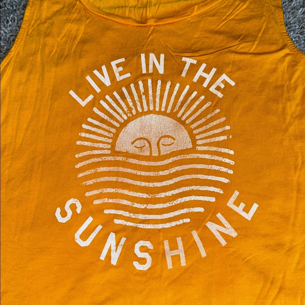 Old Navy Yellow Graphic Tank Top (XL) ☀️ - Picture 2 of 7